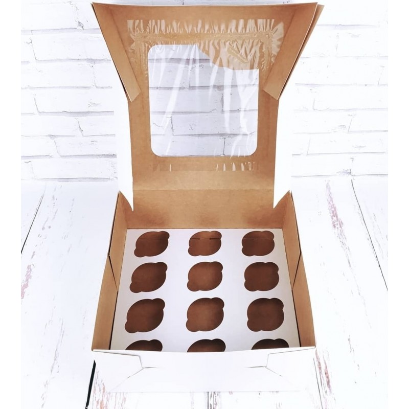 gemeenschap Welkom bereiden Cupcake doos - 12 cupcakes met venster 50st